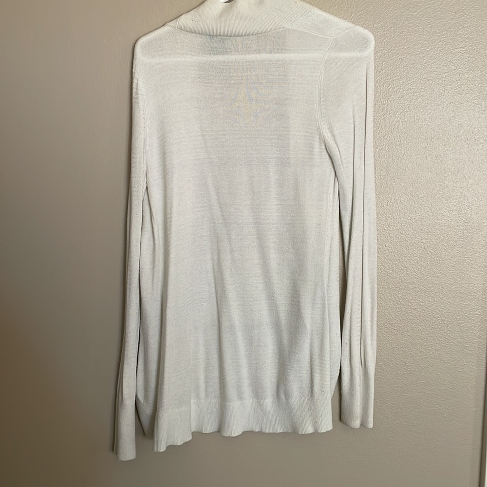 Faded Glory Women's Open Front Long Ivory Cardigan Size Medium - Picture 3 of 3